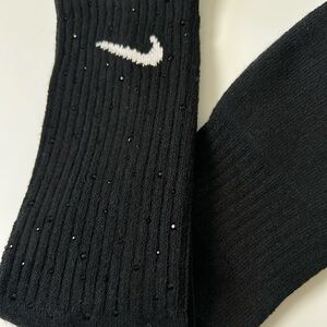 Nike socks with rhinestones black
